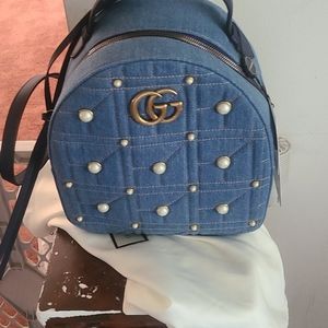Authentic Gucci denim backpack purse**please no low ball offers****